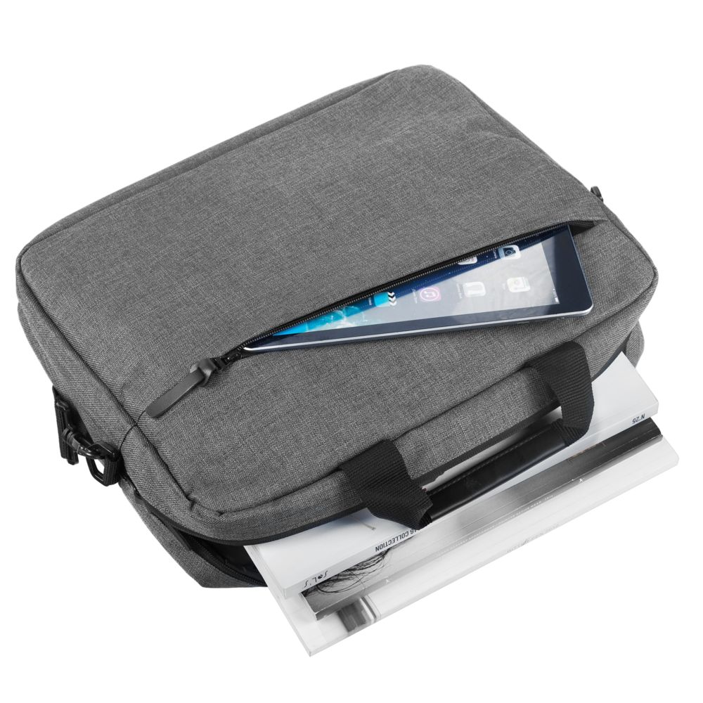 Сумка для ноутбука The First, серая — изображение 8