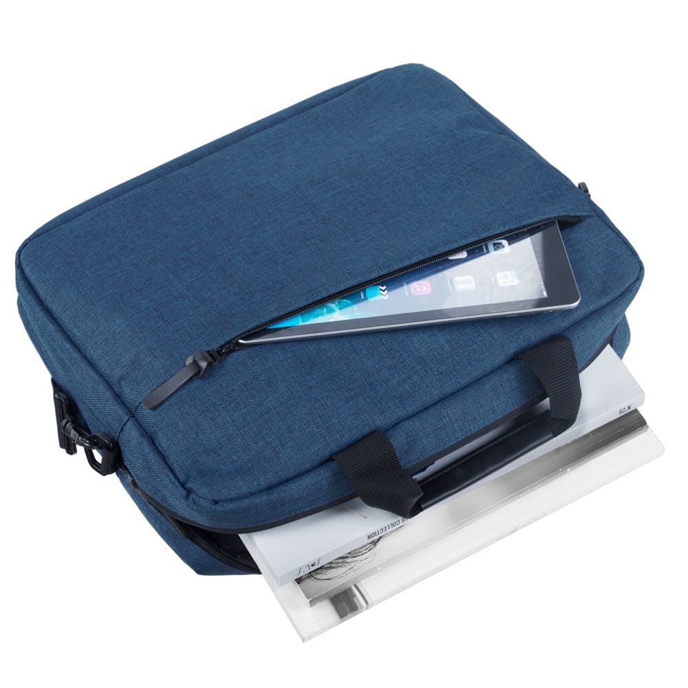 Сумка для ноутбука The First, синяя — изображение 8