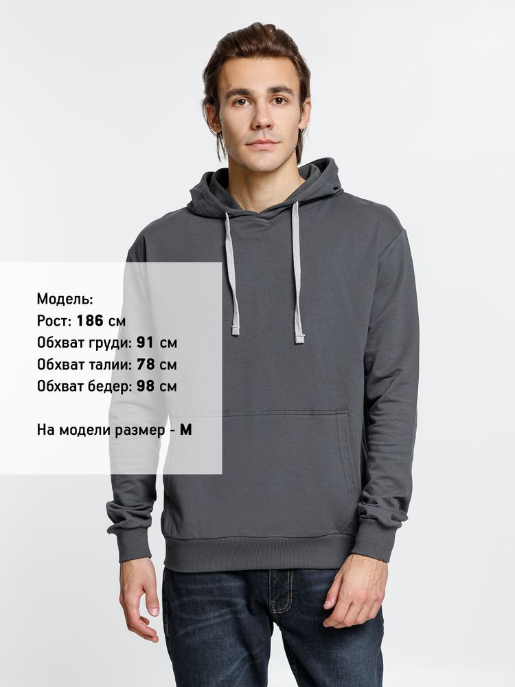 Толстовка с капюшоном Kirenga, темно-серая (графит) — изображение 3