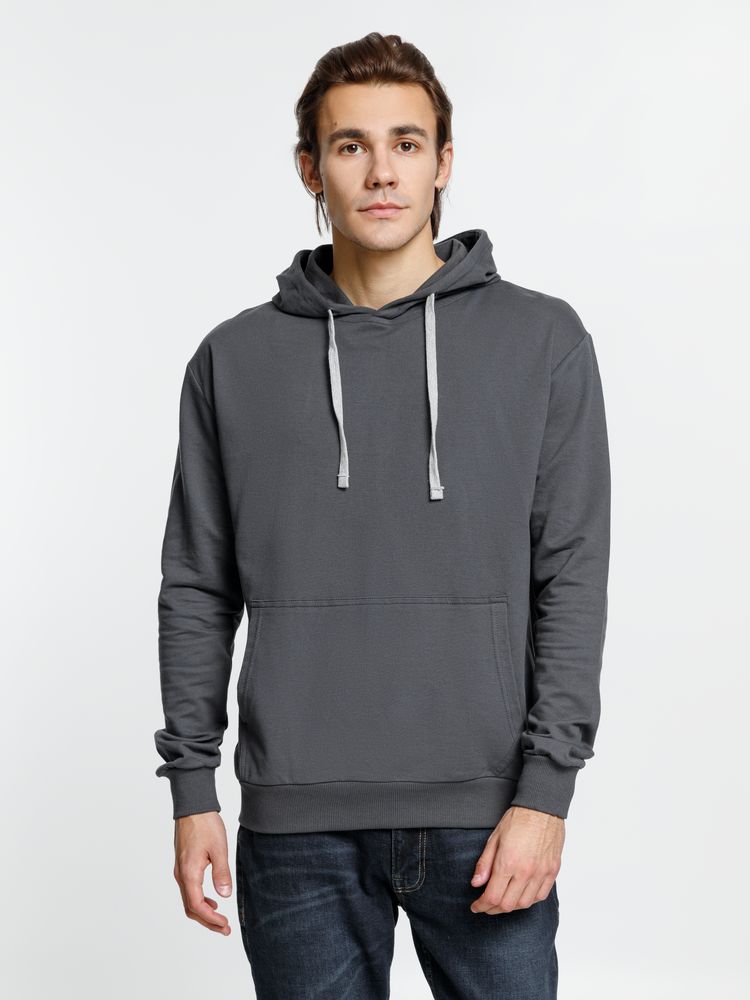 Толстовка с капюшоном Kirenga, темно-серая (графит) — изображение 4