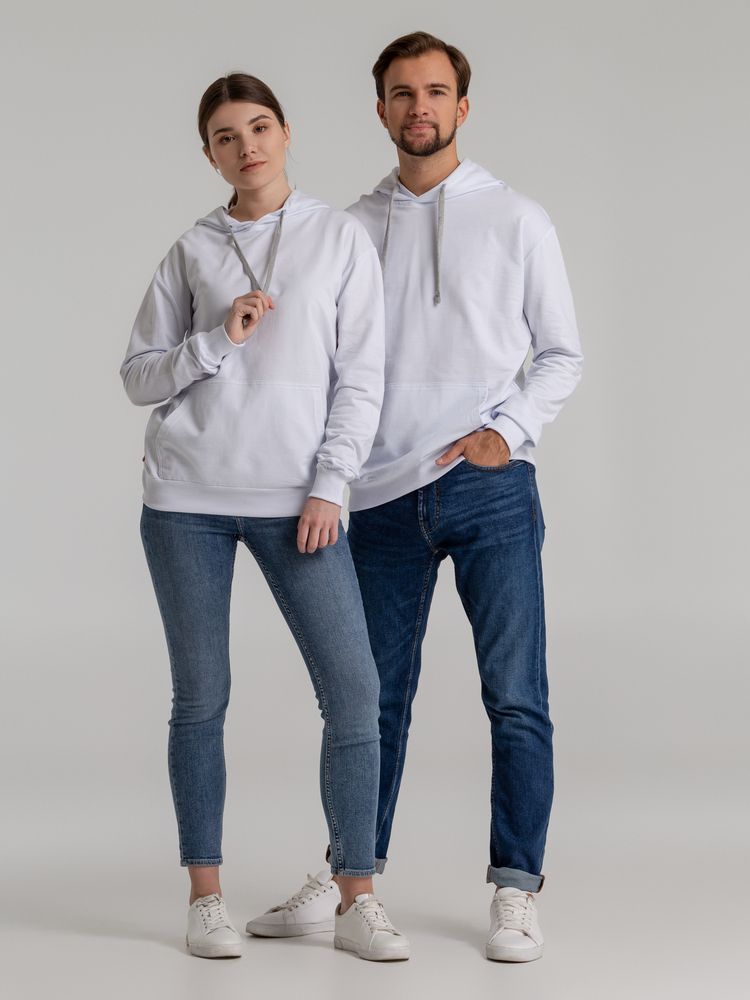 Толстовка с капюшоном Unit Kirenga, белая — изображение 9