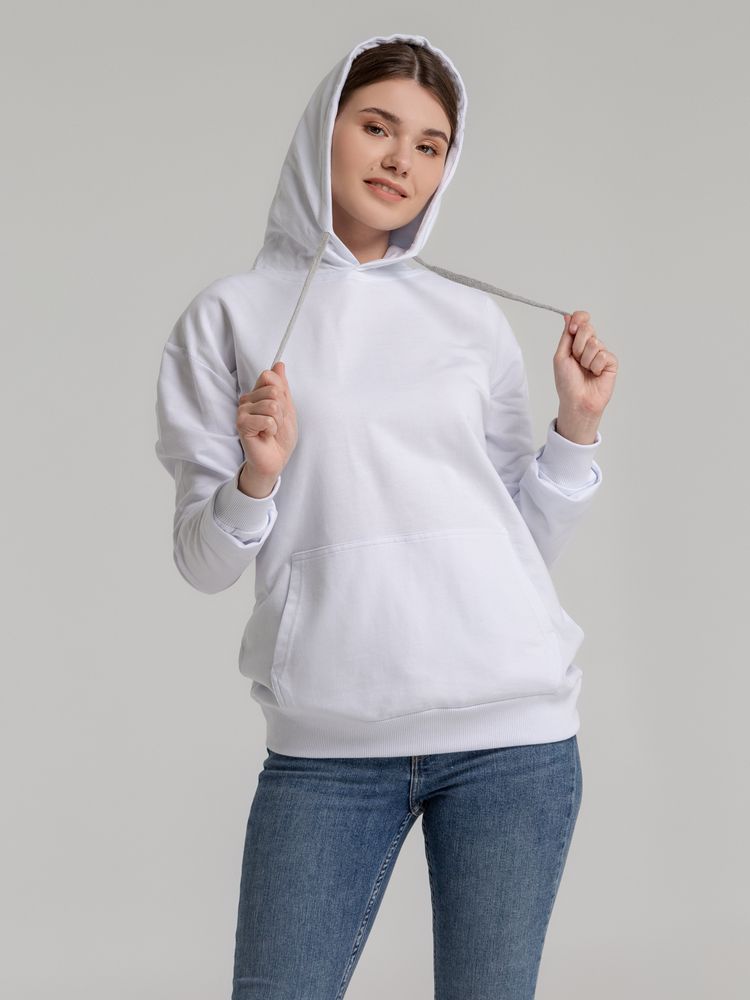 Толстовка с капюшоном Unit Kirenga, белая — изображение 7