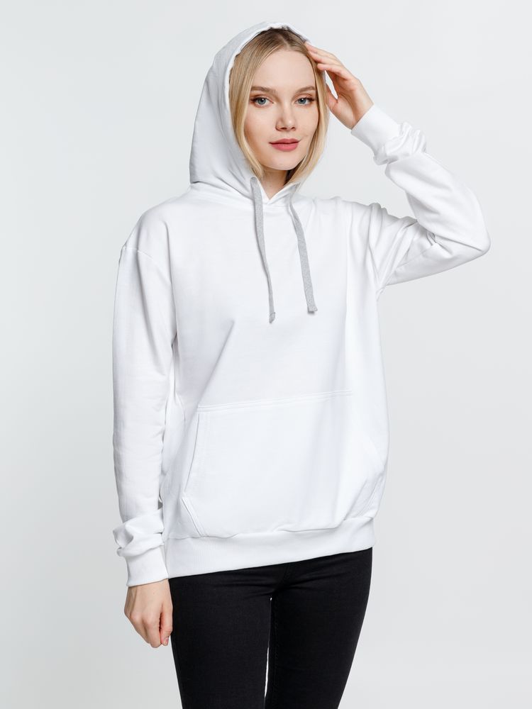 Толстовка с капюшоном Kirenga, белая (белоснежная) — изображение 10