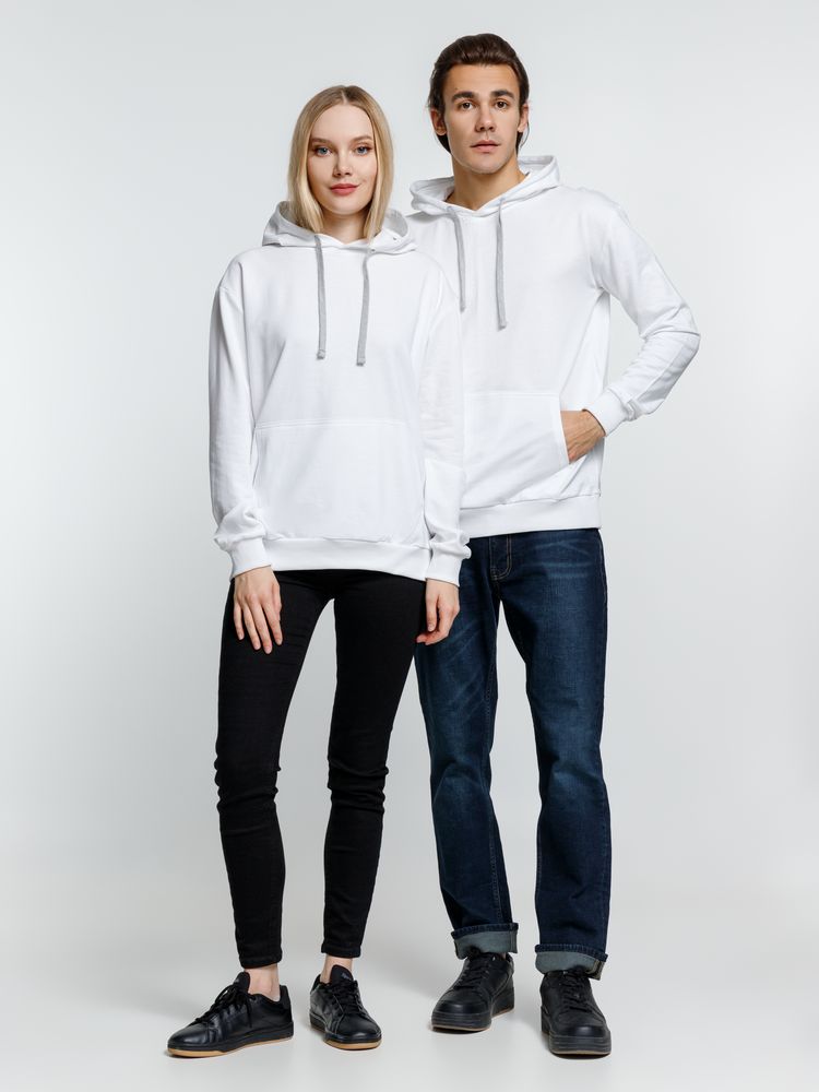 Толстовка с капюшоном Kirenga, белая (белоснежная) — изображение 11