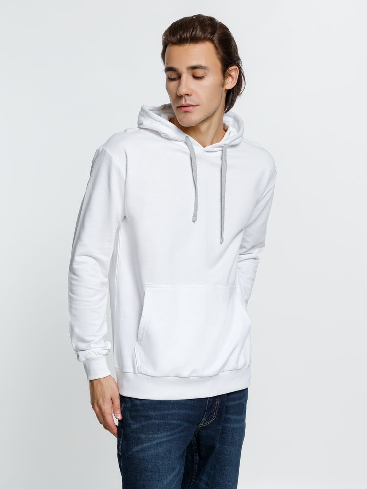 Толстовка с капюшоном Kirenga, белая (белоснежная) — изображение 4