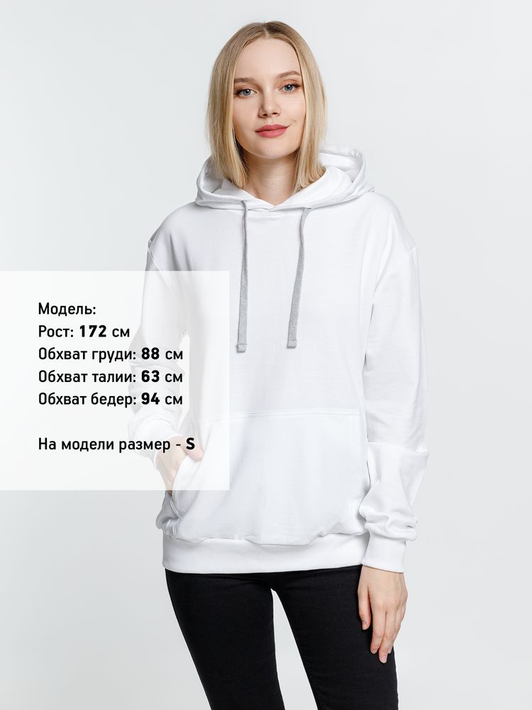 Толстовка с капюшоном Kirenga, белая (белоснежная) — изображение 7