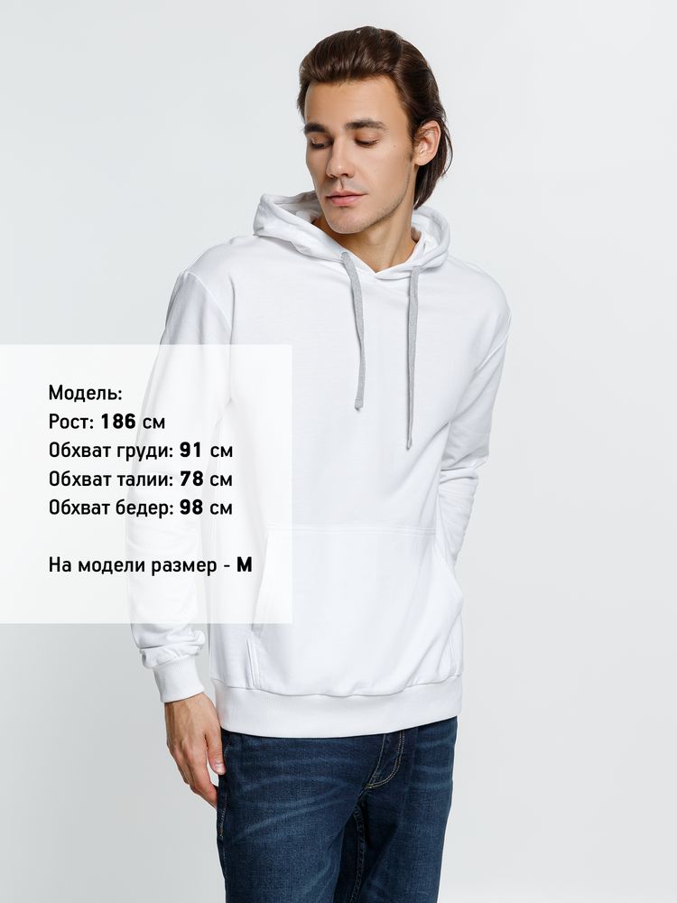Толстовка с капюшоном Kirenga, белая (белоснежная) — изображение 3