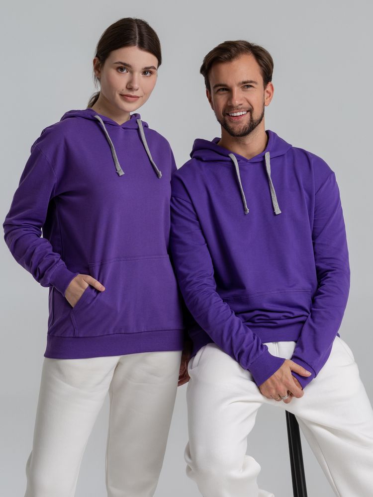 Толстовка с капюшоном Unit Kirenga, фиолетовая — изображение 9
