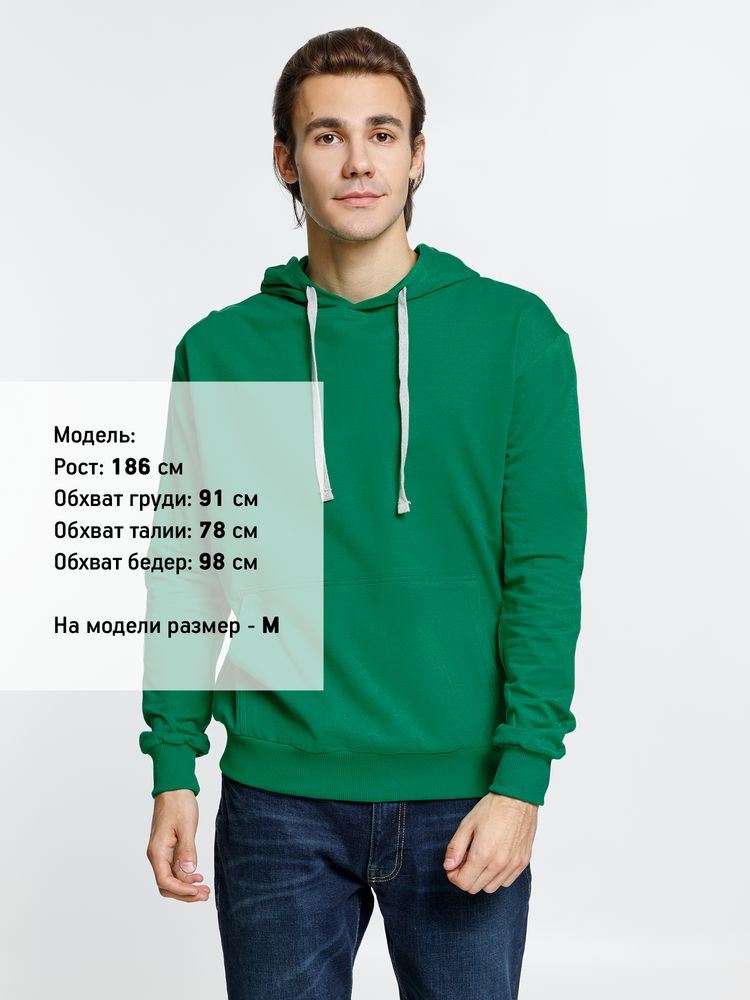 Толстовка с капюшоном Kirenga, зеленая — изображение 3