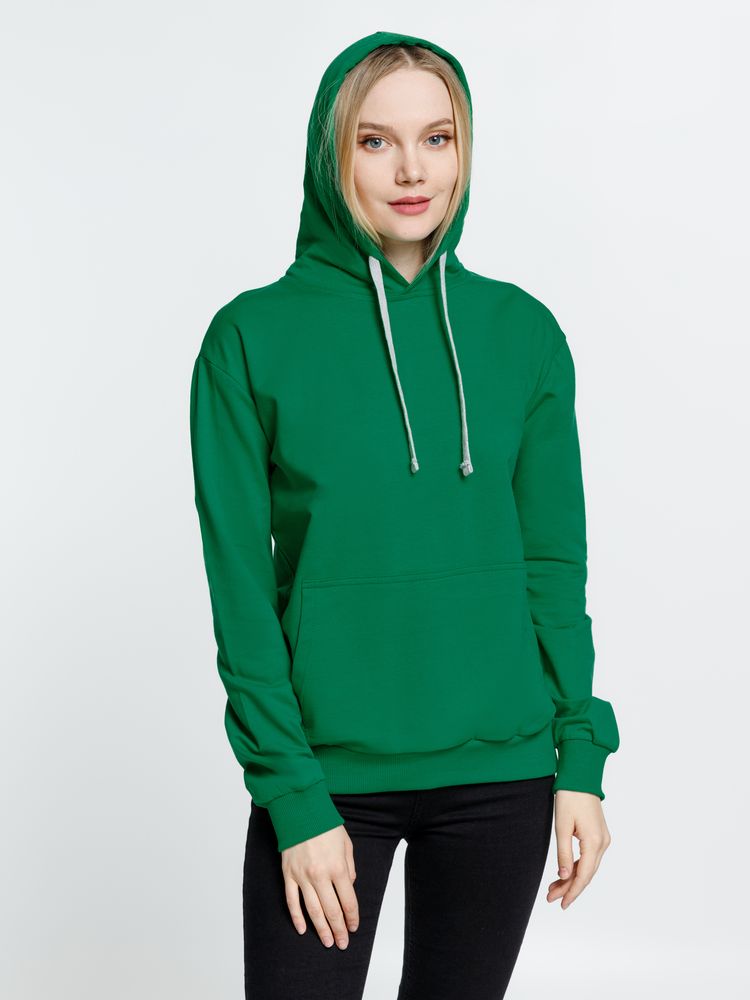 Толстовка с капюшоном Kirenga, зеленая — изображение 9