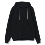 Толстовка на молнии с капюшоном Unit Siverga, черная