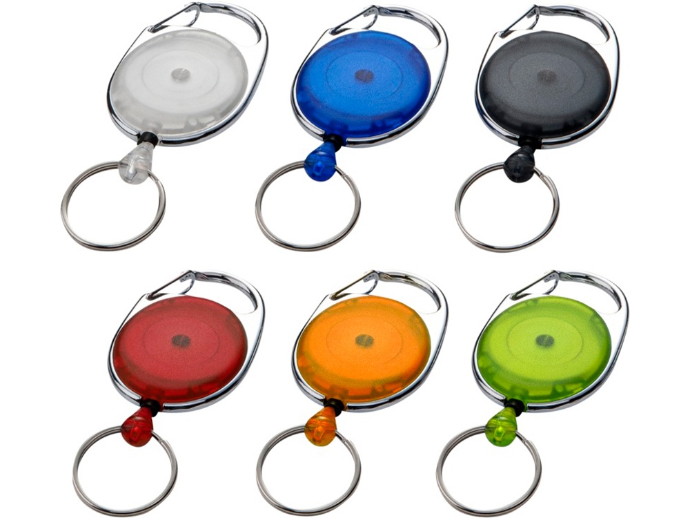 Брелок с ретрактором Demos, синий — изображение 3