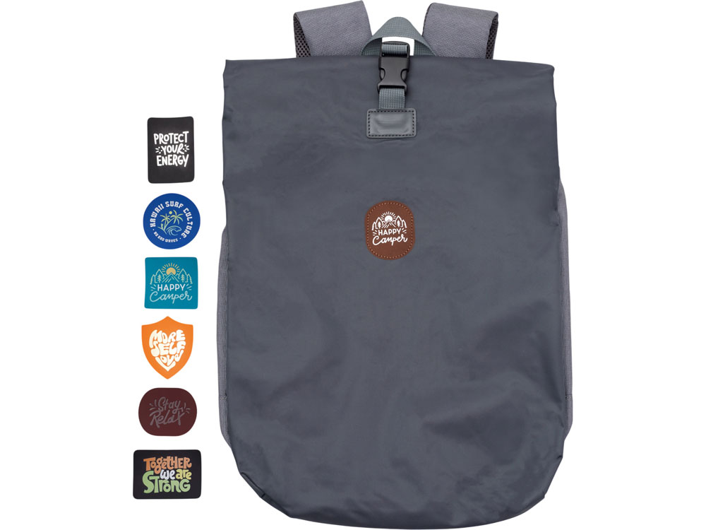 Рюкзак Glaze для ноутбука 15'', серый с патчем — изображение 2