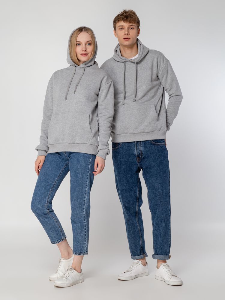 Толстовка с капюшоном Unit Kirenga Heavy, серый меланж — изображение 14