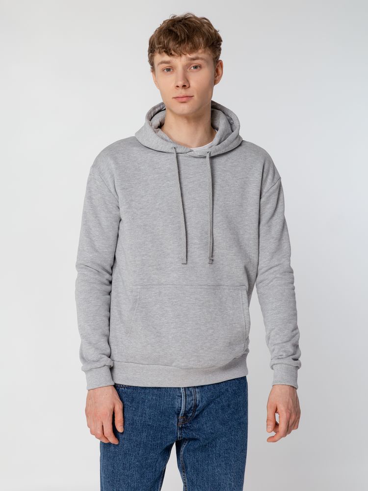 Толстовка с капюшоном Unit Kirenga Heavy, серый меланж — изображение 7