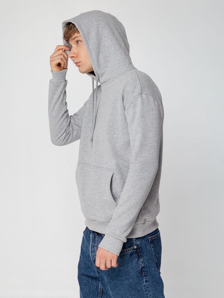 Толстовка с капюшоном Unit Kirenga Heavy, серый меланж — изображение 9