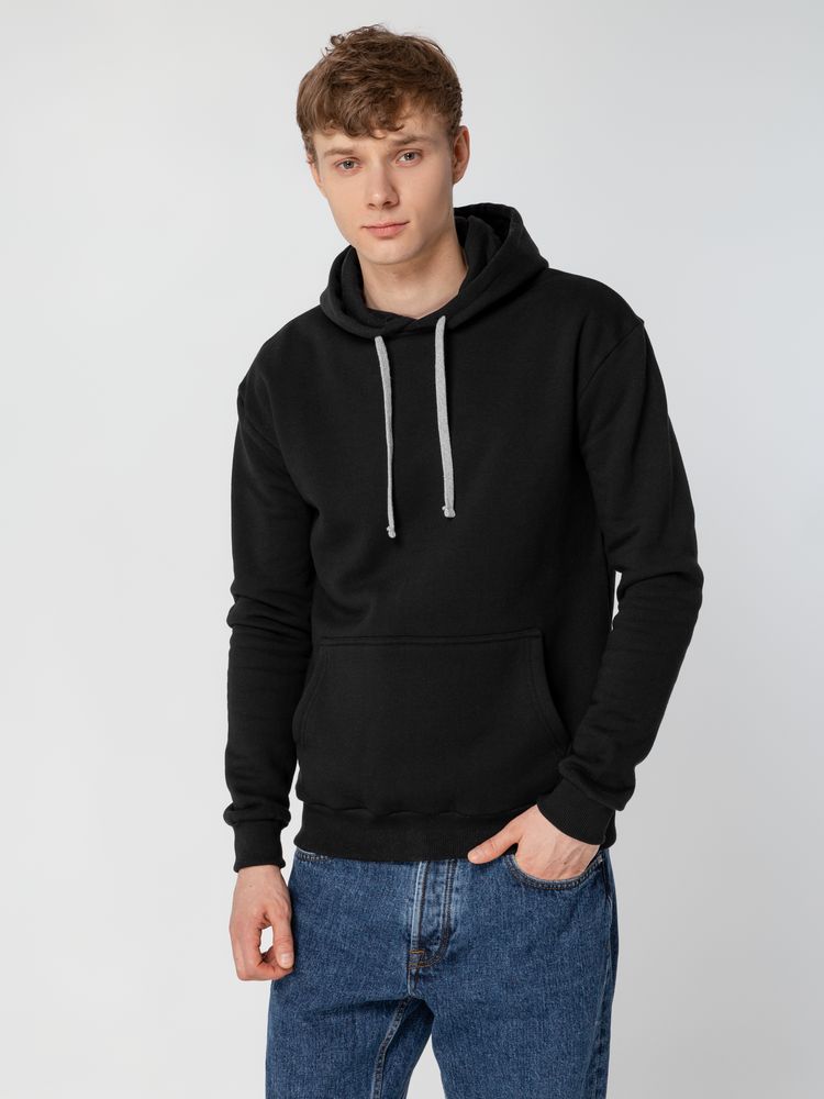 Толстовка с капюшоном Unit Kirenga Heavy, черная — изображение 7