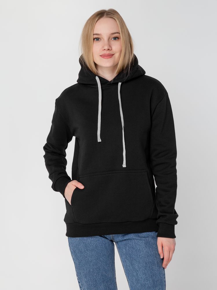 Толстовка с капюшоном Unit Kirenga Heavy, черная — изображение 10