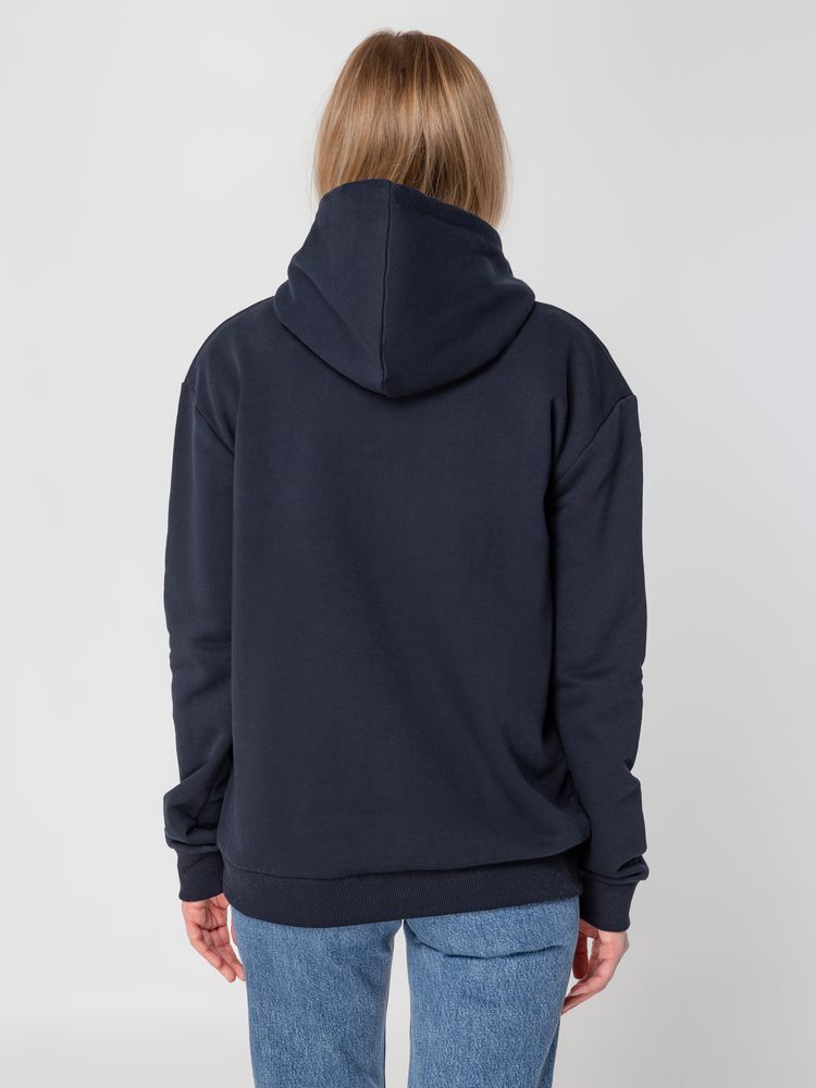 Толстовка с капюшоном Unit Kirenga Heavy, темно-синяя — изображение 9