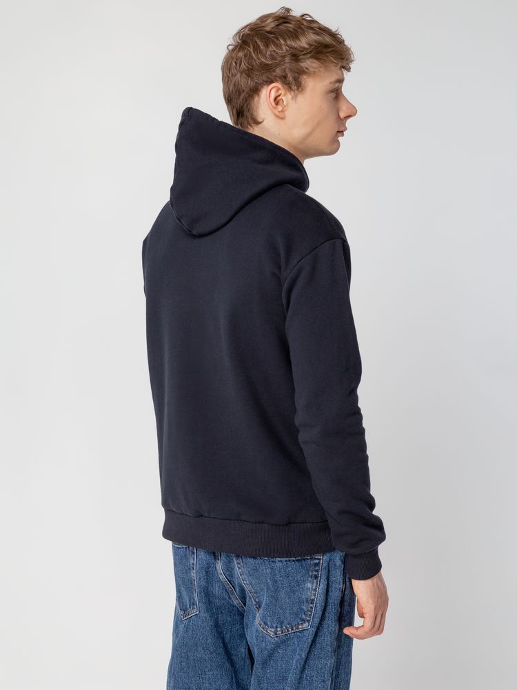 Толстовка с капюшоном Unit Kirenga Heavy, темно-синяя — изображение 12