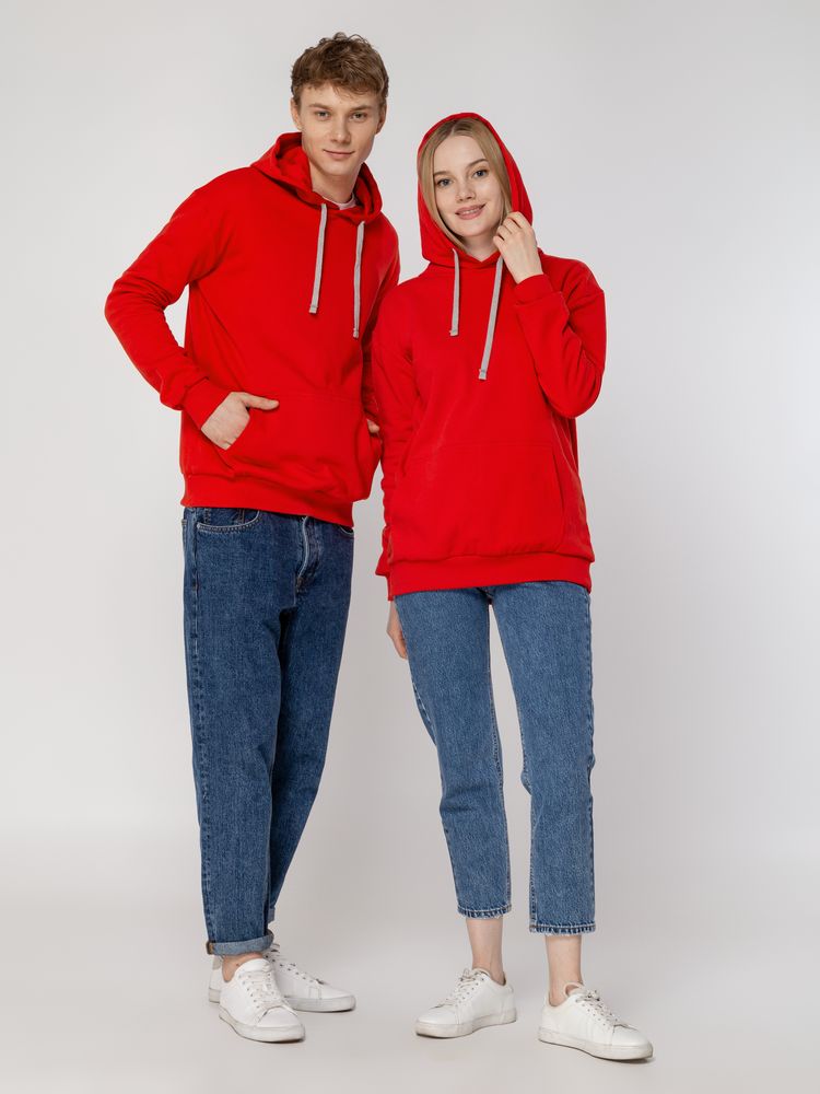 Толстовка с капюшоном Unit Kirenga Heavy, красная — изображение 14