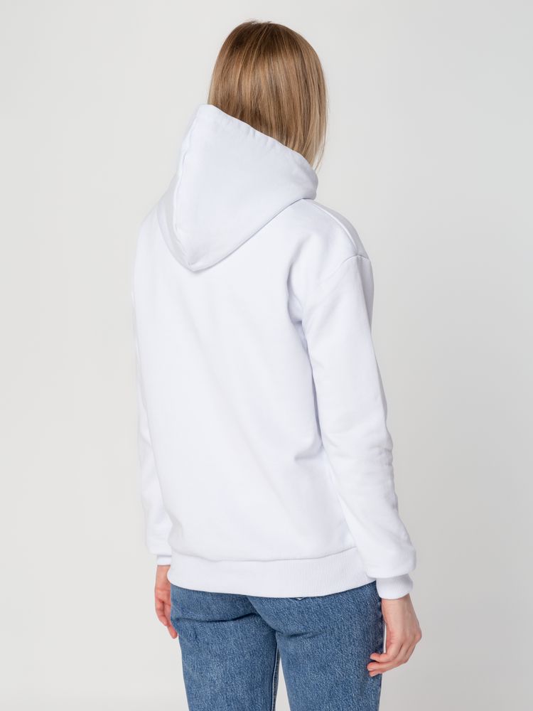 Толстовка с капюшоном Unit Kirenga Heavy, белая — изображение 8