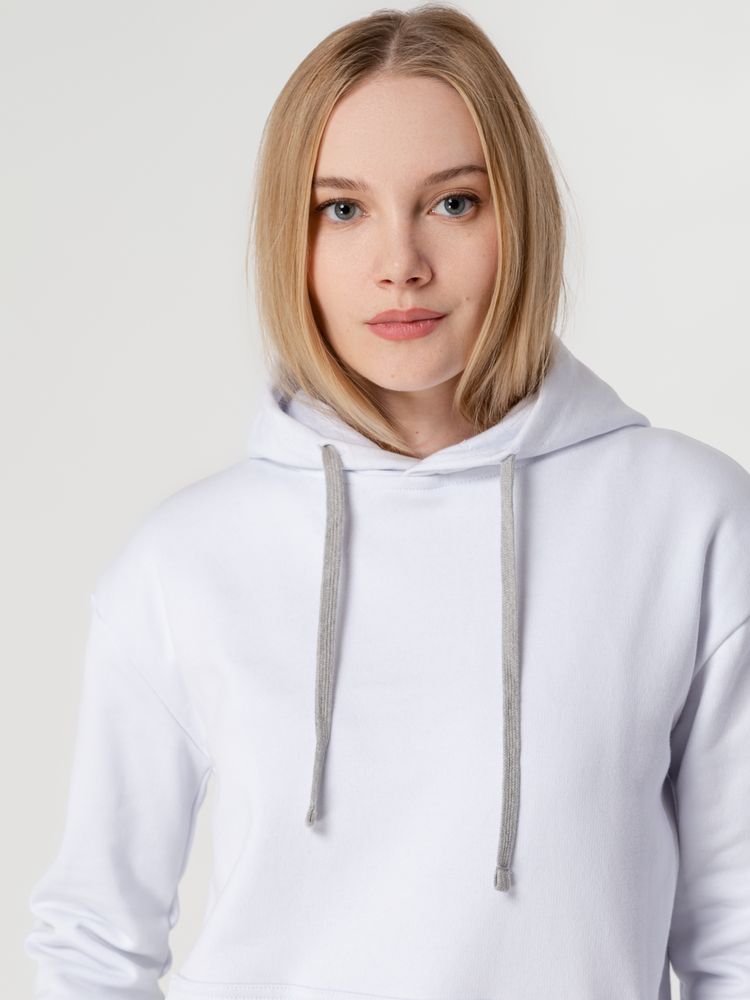 Толстовка с капюшоном Unit Kirenga Heavy, белая — изображение 10