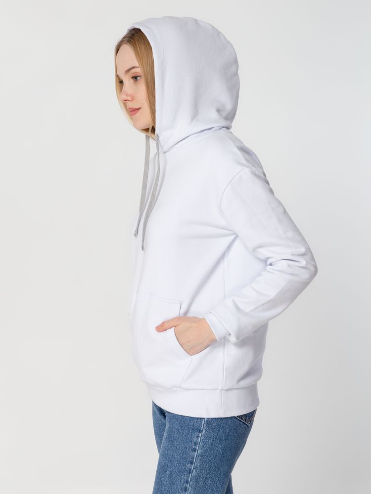 Толстовка с капюшоном Unit Kirenga Heavy, белая — изображение 9