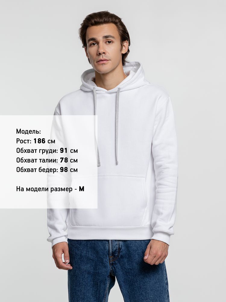 Толстовка с капюшоном Kirenga Heavy, белая (белоснежная) — изображение 3