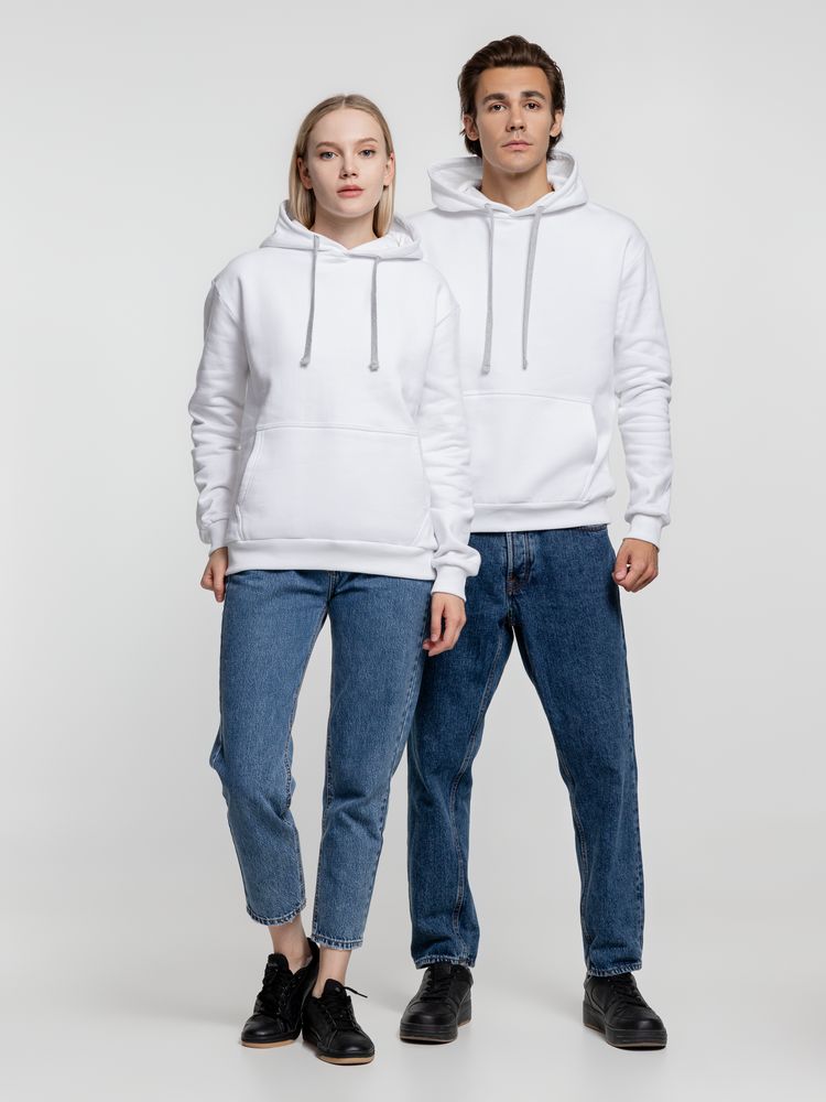 Толстовка с капюшоном Kirenga Heavy, белая (белоснежная) — изображение 11