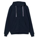 Толстовка на молнии с капюшоном Unit Siverga Heavy, темно-синяя