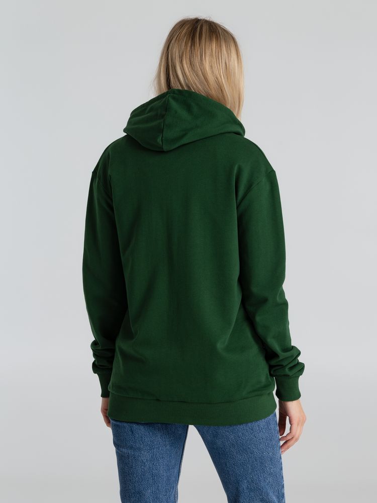 Толстовка с капюшоном на молнии Unit Siverga Heavy, темно-зеленая — изображение 11