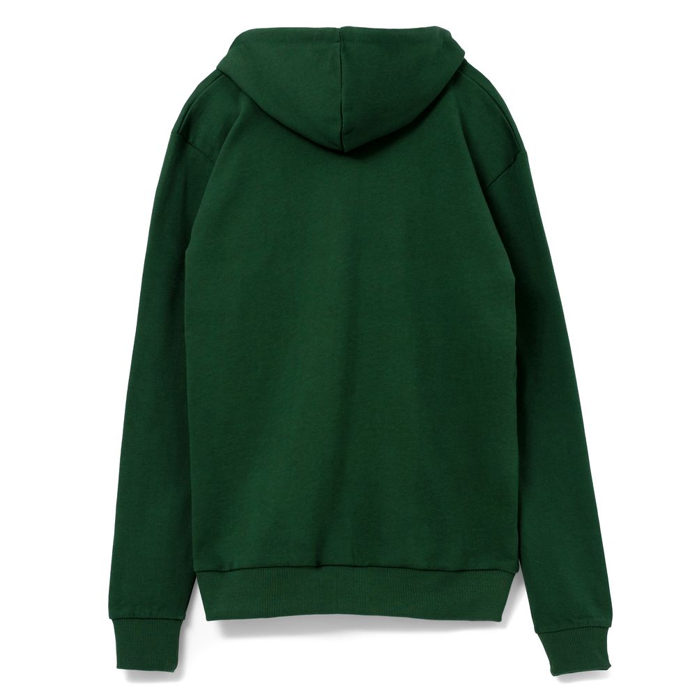 Толстовка с капюшоном на молнии Unit Siverga Heavy, темно-зеленая — изображение 2