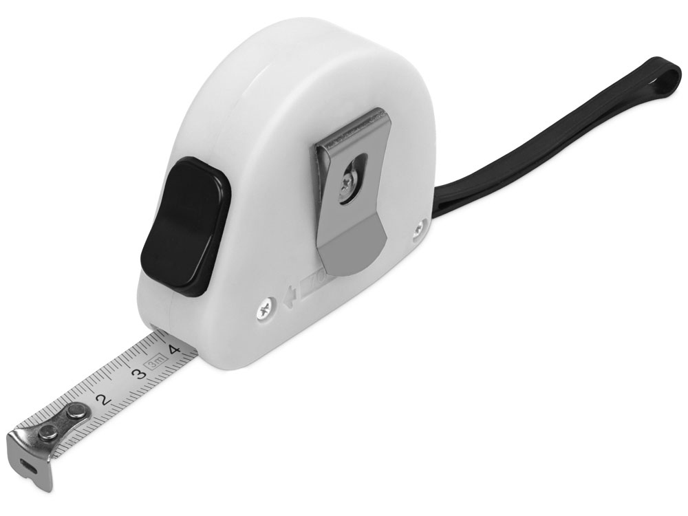 Рулетка 3м Meter, софт-тач, белый — изображение 2
