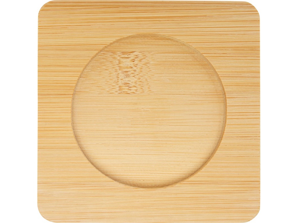 Стеклянный стакан Manti объемом 250 мл с двойными стенками и подставкой из бамбука, 2 шт. , natural — изображение 4