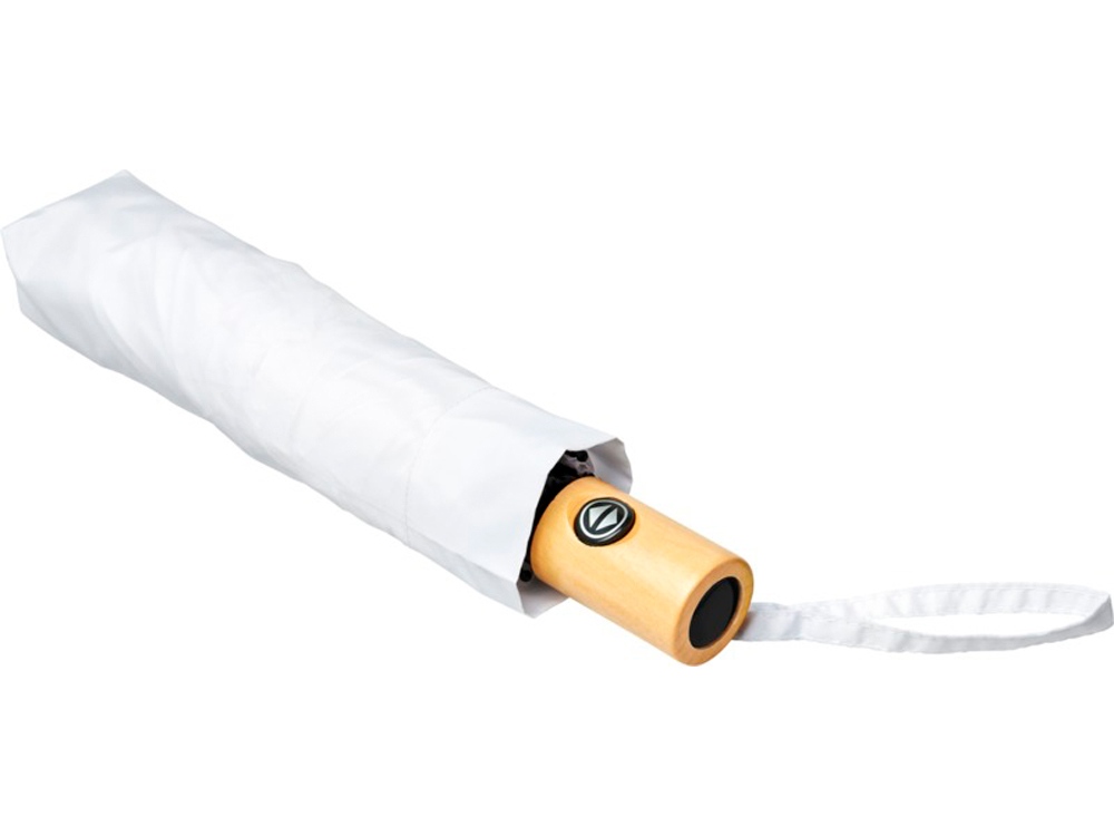 Автоматический складной зонт Bo из переработанного ПЭТ-пластика, белый — изображение 3