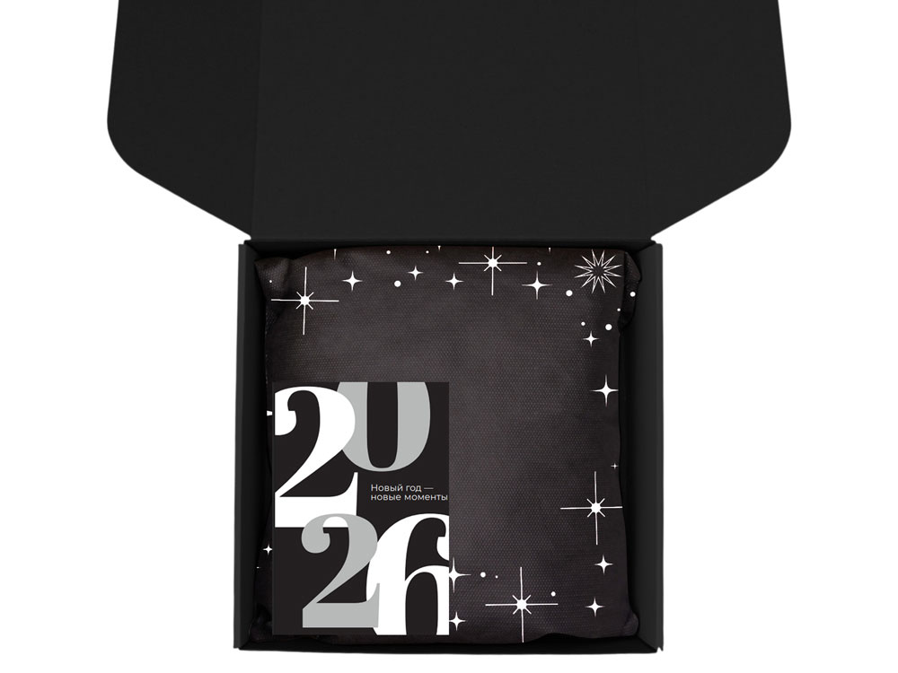 Подарочный набор c термокружкой, чаем, кофе и блокнотом, синий — изображение 3