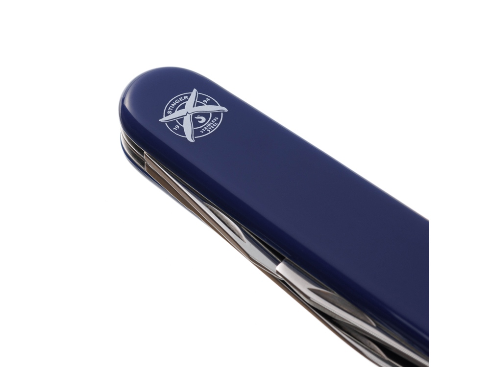 Нож перочинный Stinger, 90 мм, 10 функций, материал рукояти: АБС-пластик (синий) — изображение 8