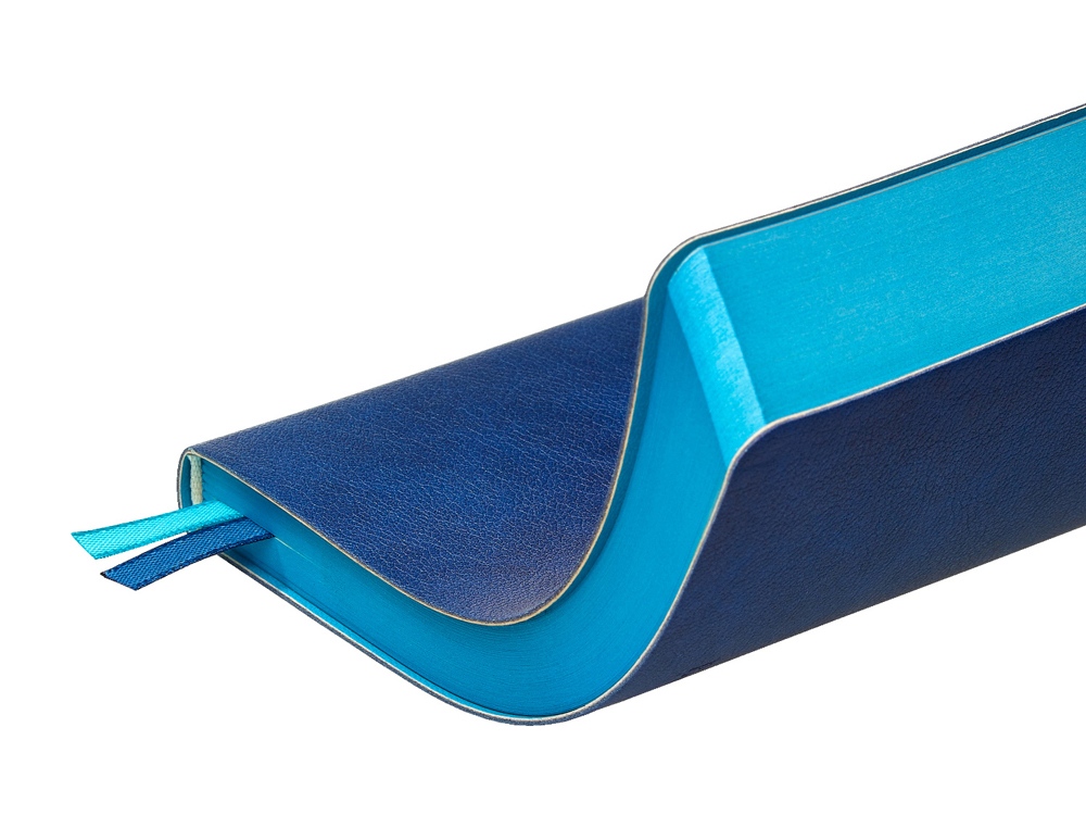 Ежедневник А5 датированный Boston 2026, синий с голубым обрезом — изображение 6