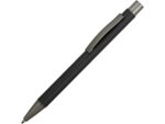 Ручка металлическая soft touch шариковая Tender, черный/серый