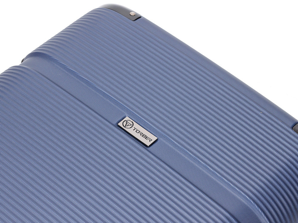 Чемодан TORBER Onego, синий, ABS-пластик, 69,5 х 46 х 26 см, 69 л — изображение 10