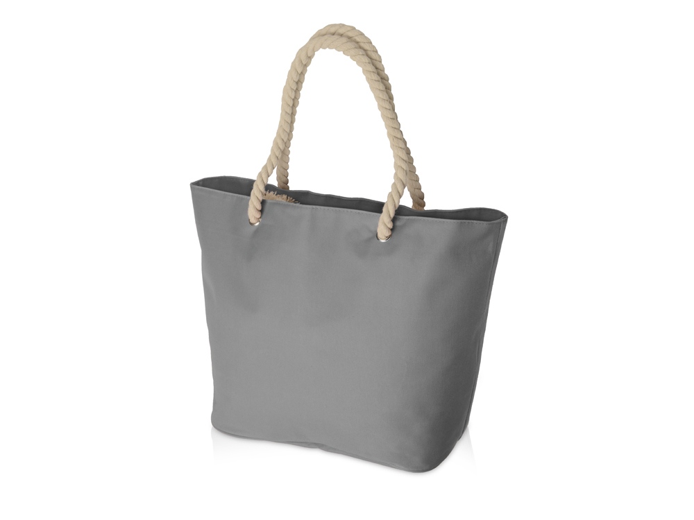 Сумка Seaside для шопинга и пляжа с широким дном, серый — изображение 2