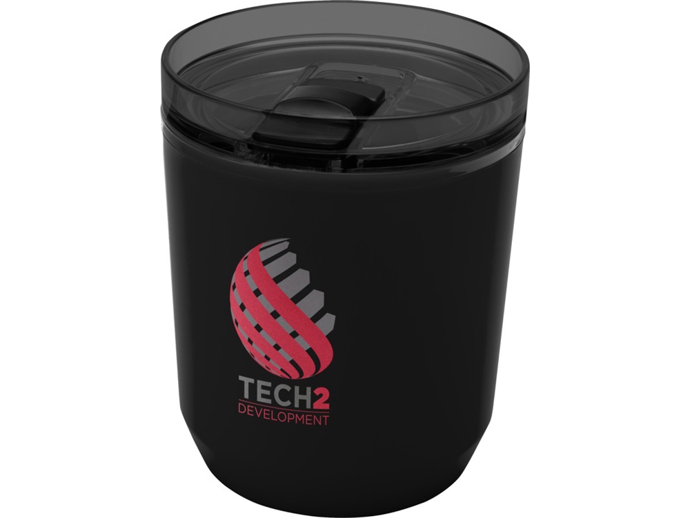Hudson кружка из переработанного пластика с двойными стенками объемом 180 мл, сплошной черный — изображение 6