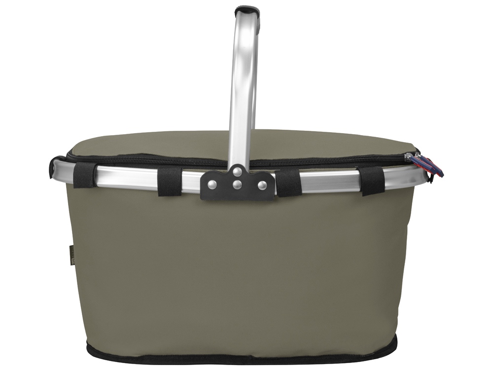 Изотермическая сумка-холодильник FROST складная с алюминиевой рамой, серый (Р) — изображение 5