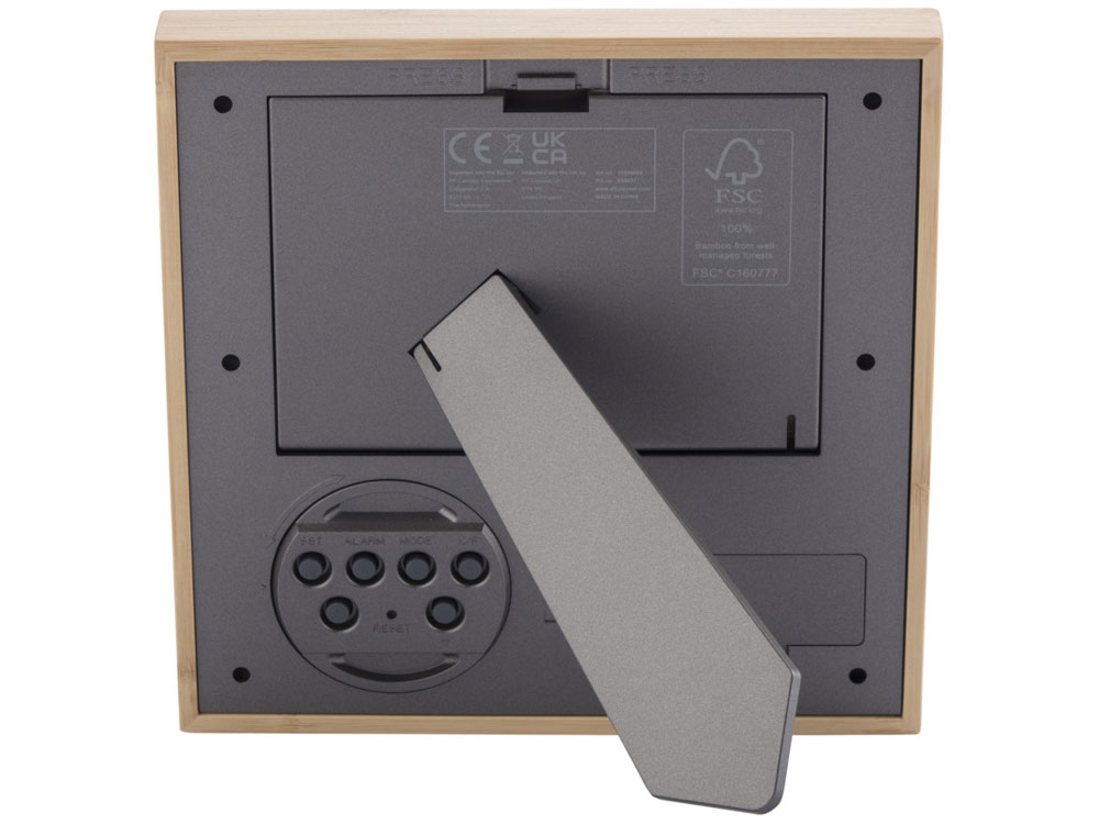 Бамбуковая фоторамка Sasa с метеостанцией, натуральный — изображение 3