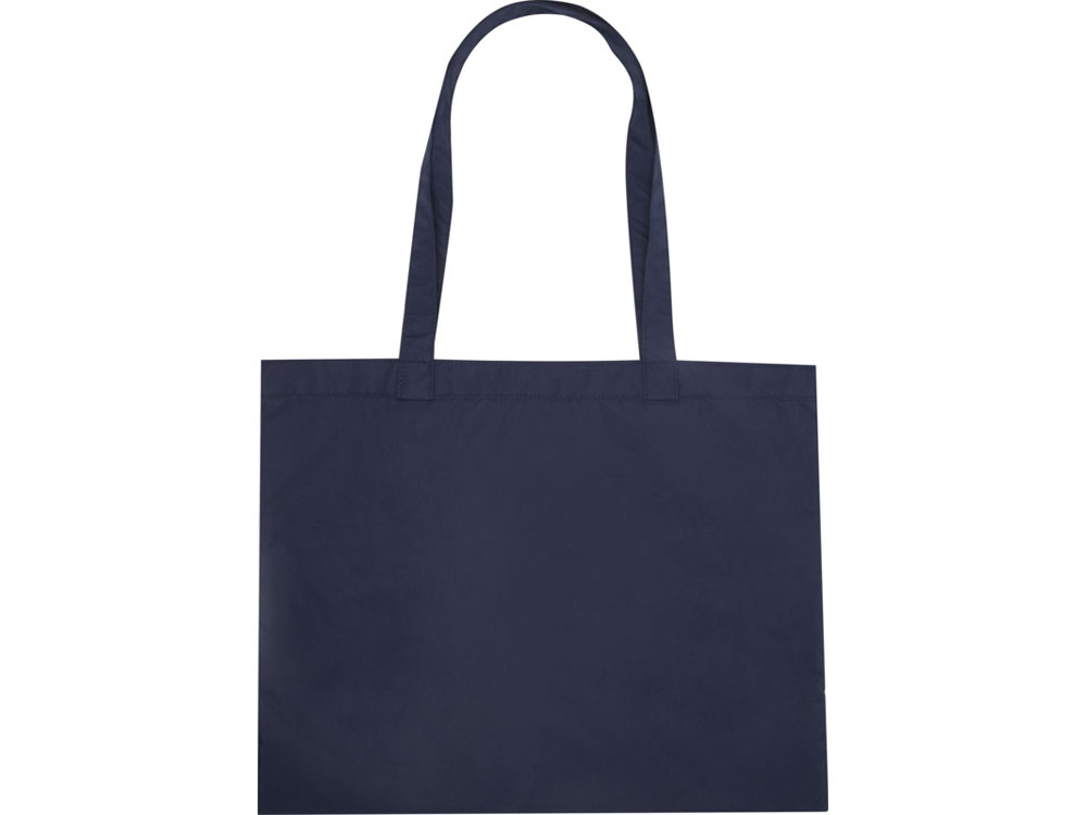 Kai круглая эко-сумка из переработанного материала, сертифицированного согласно GRS - Темно - синий — изображение 3