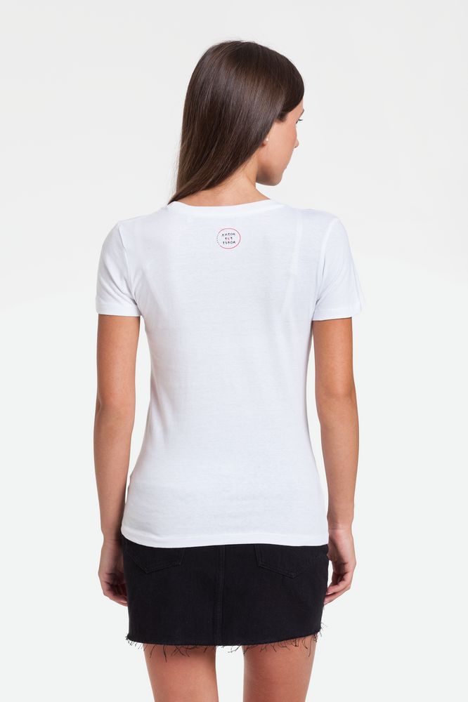 Футболка женская «Давай возьмемся за руки», белая — изображение 5