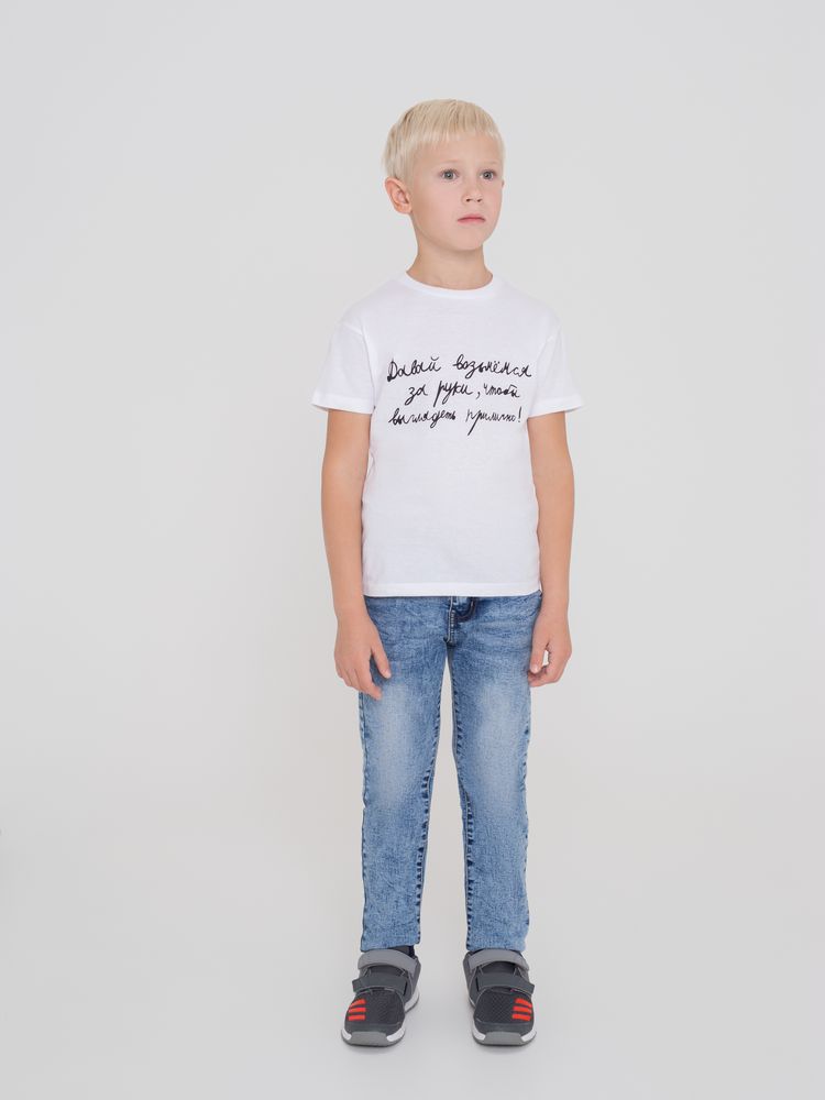 Футболка детская «Давай возьмемся за руки», белая — изображение 6