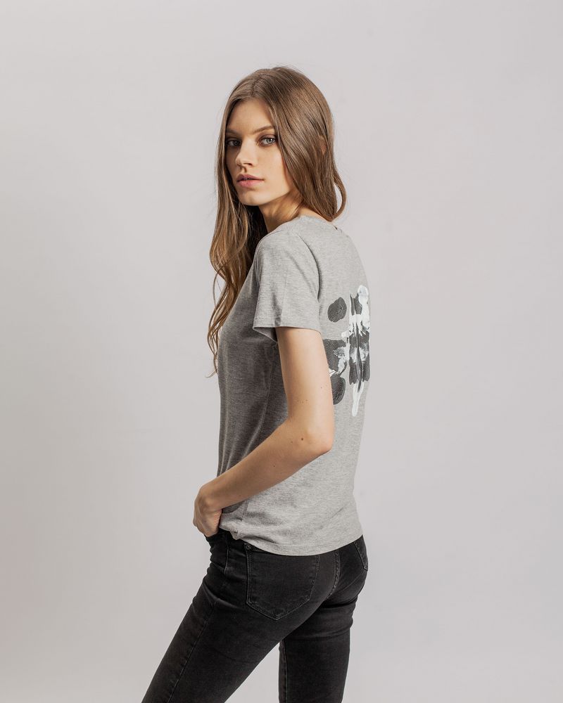 Футболка женская «Подсознательность», серый меланж — изображение 6