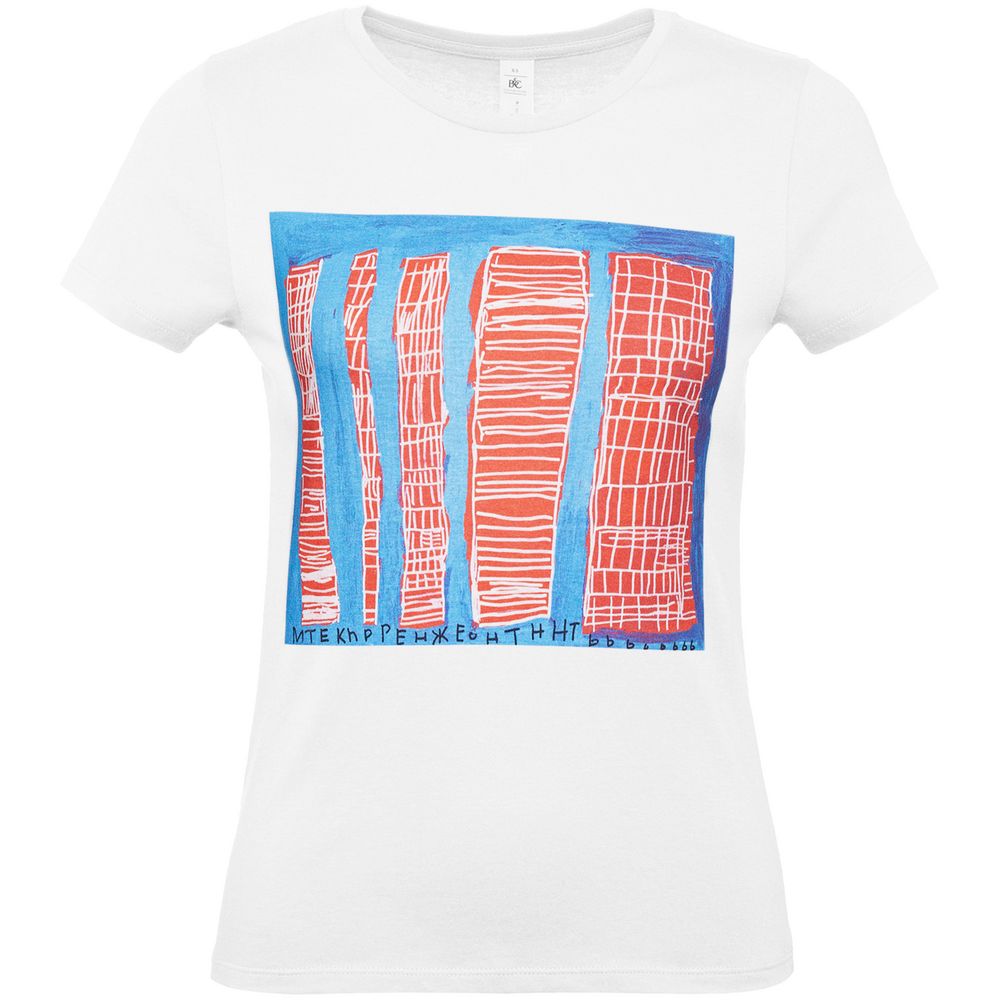 Футболка женская «Небоскребы», белая — изображение 7